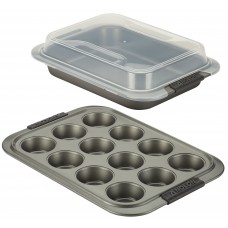 Anolon Non-Stick 3-Piece Bakeware Set with Shared Lid ANN2126